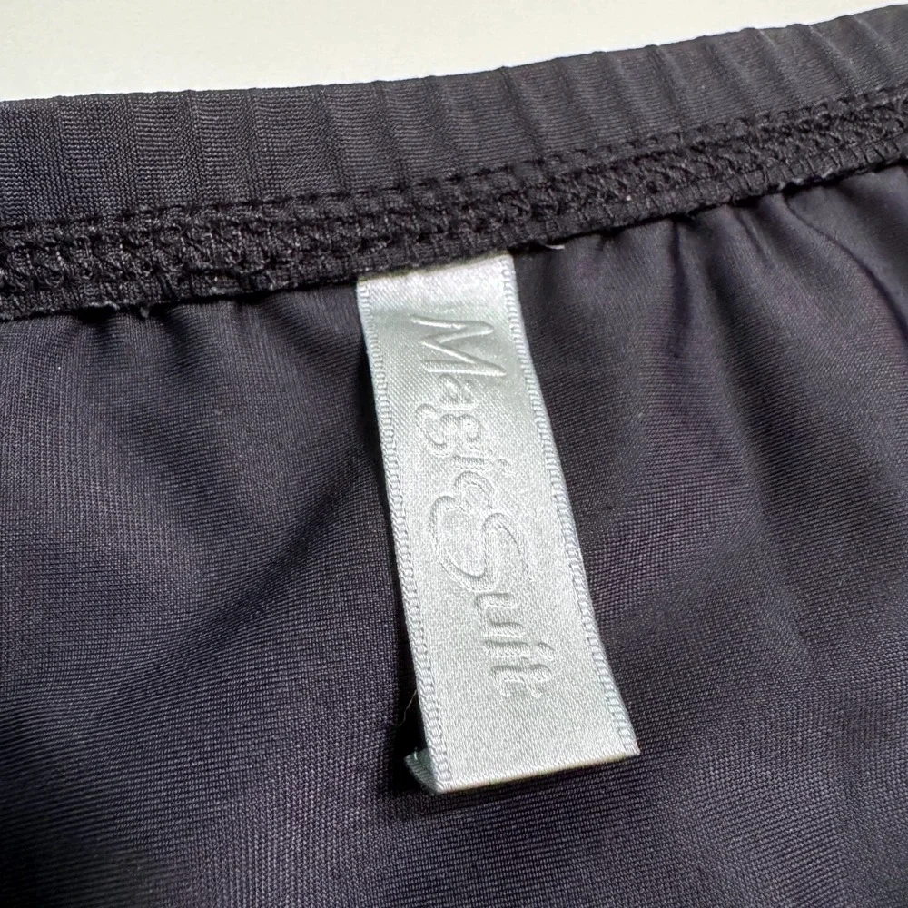 Magicsuit Swim Skirt Black Solid Mid Rise Athletic Beachwear Skirtini Bottom
